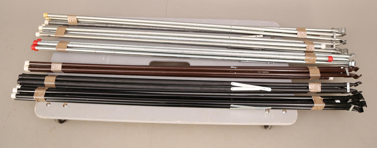 MATTSTÄLLNINGAR, 6 st, järn, sent 1900-tal.