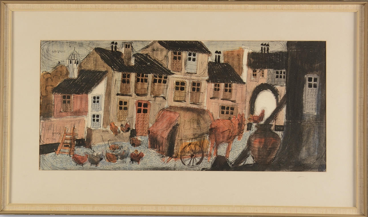 OIDENTIFIERAD KONSTNÄR. Blandteknik.