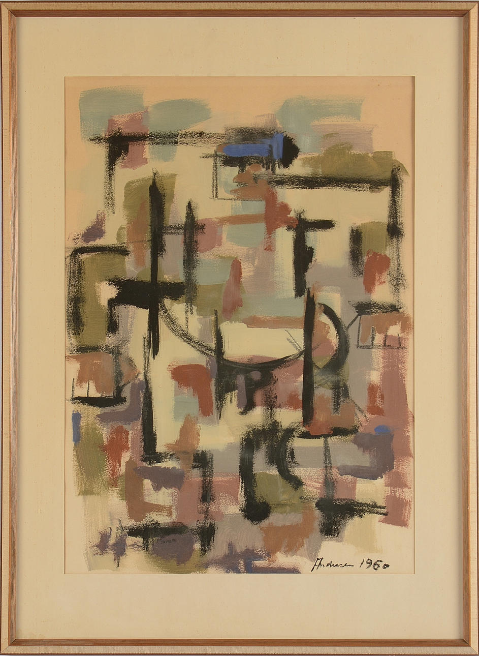 OIDENTIFIERAD KONSTNÄR. Gouache.