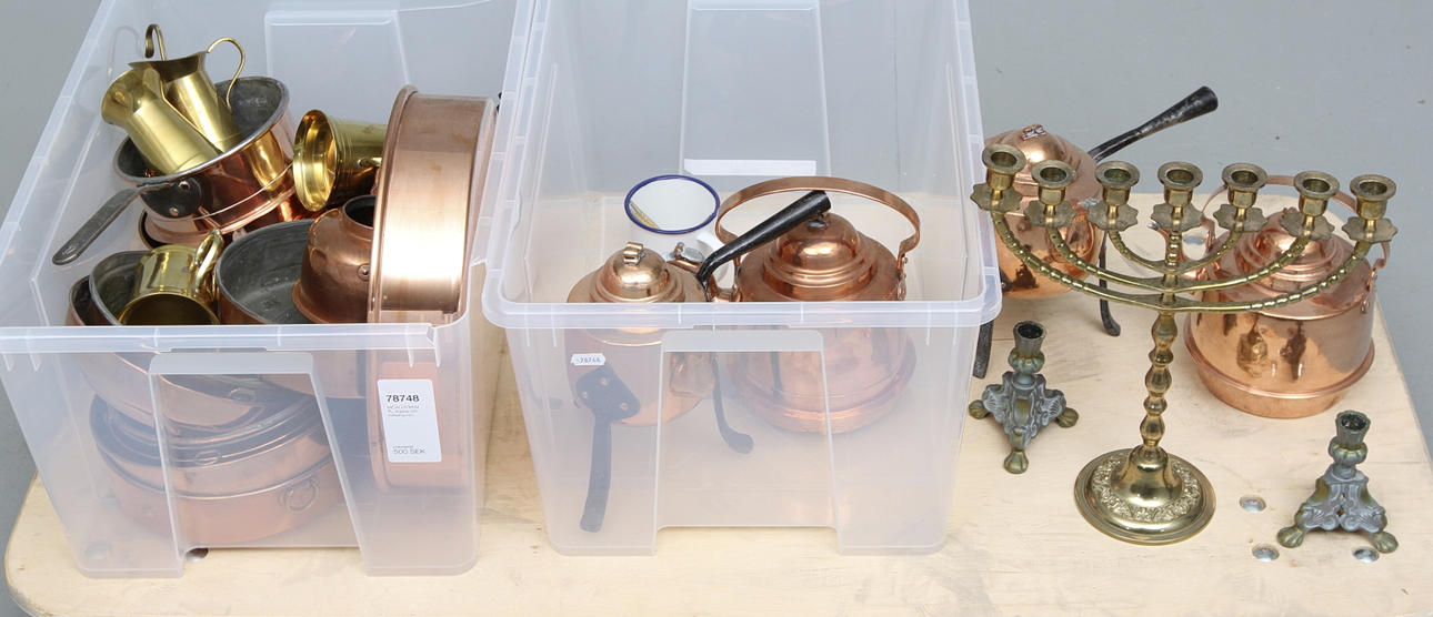 METALLFÖREMÅL, koppar och mässing mm.