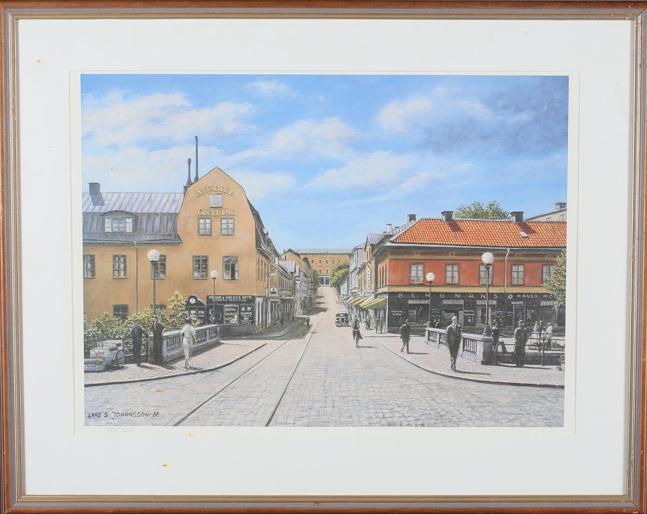 LARS S JOHANSSON. AFFISCHER/PLANSCHER, 2 st, gatumotiv, numrerade.