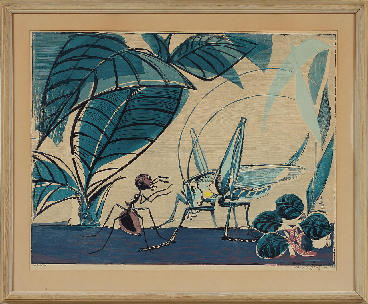 PAUL RENE GAUGUIN. Färglitografi, signerad och numrerad 205/280.