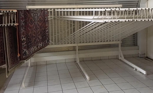 MATTSTÄLLNING, järn, vit, 30 st bommar, 1900-tal.