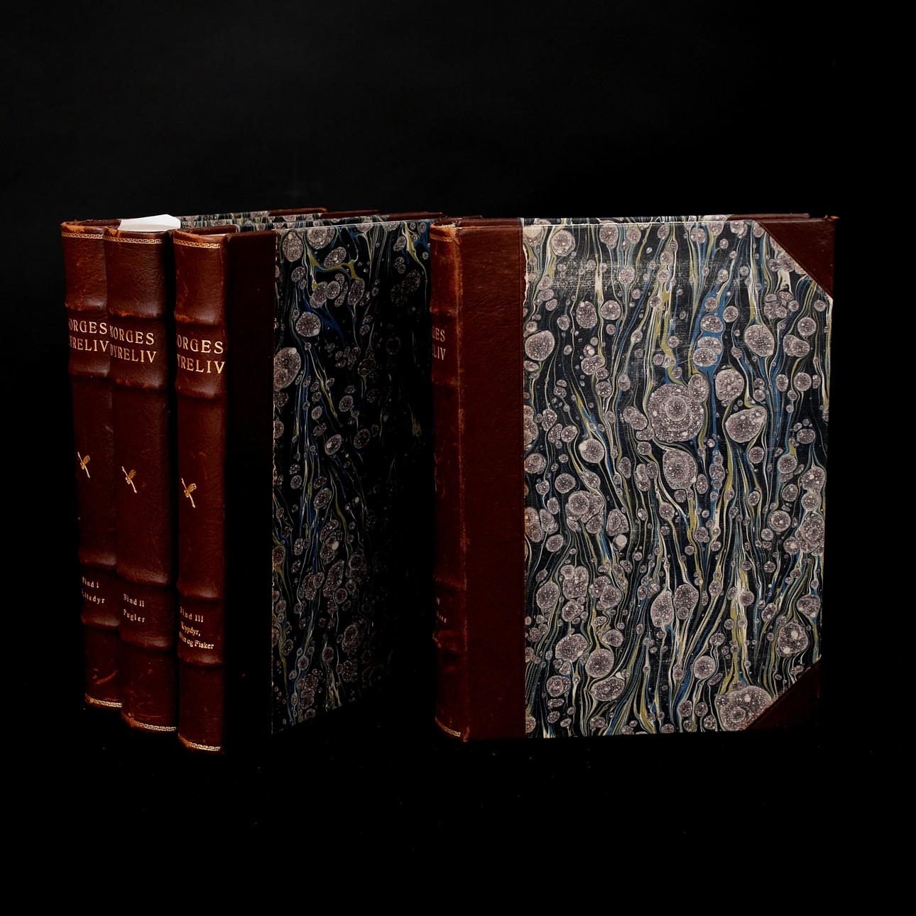 BÖCKER, 4 delar, Norges Dyrliv I-IV.