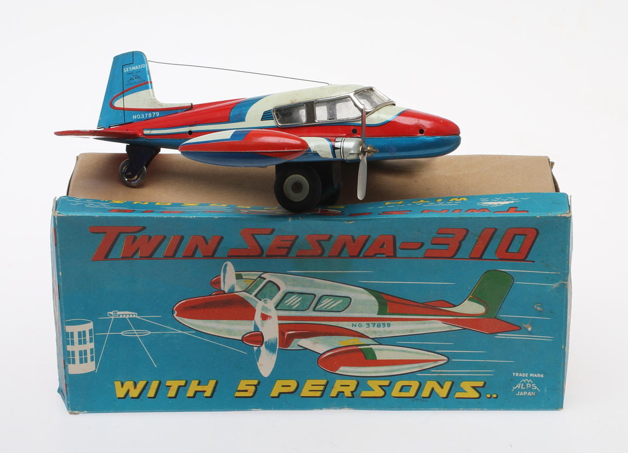 FLYGPLAN i plåt ALPS JAPAN, friktion i originalkartong.