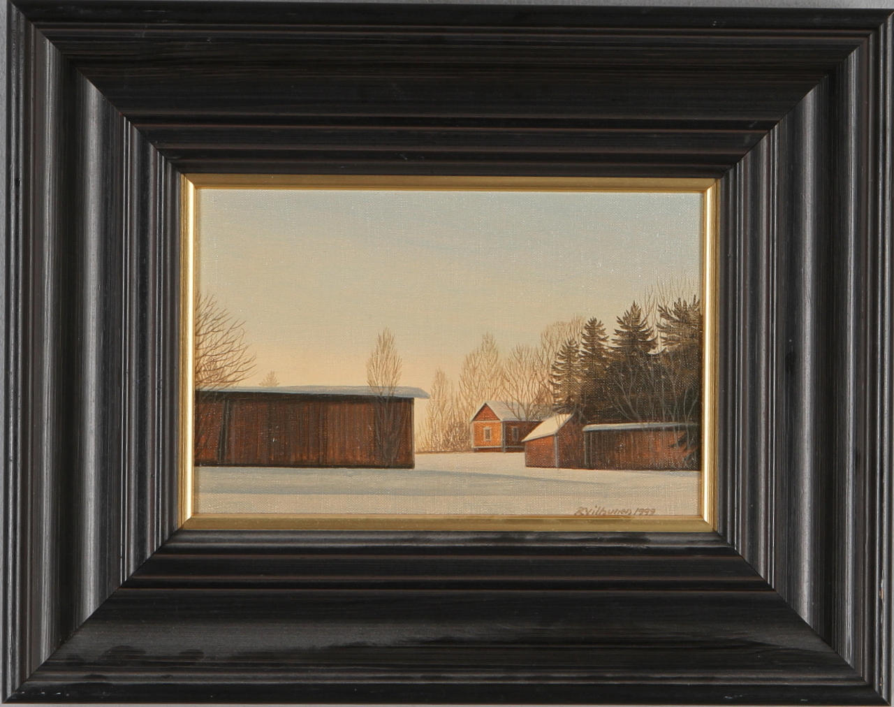 RISTO VILHUNEN. Vintermotiv, olja på duk, signerad samt daterad 1999.