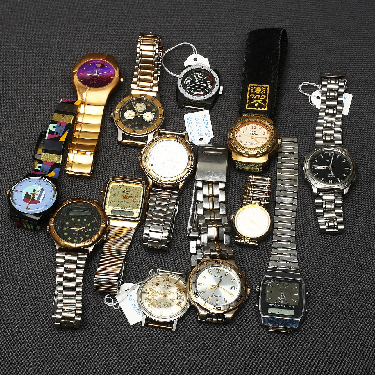 WRIST WATCH, 13 pcs, mostly quartz, including Citizen.
