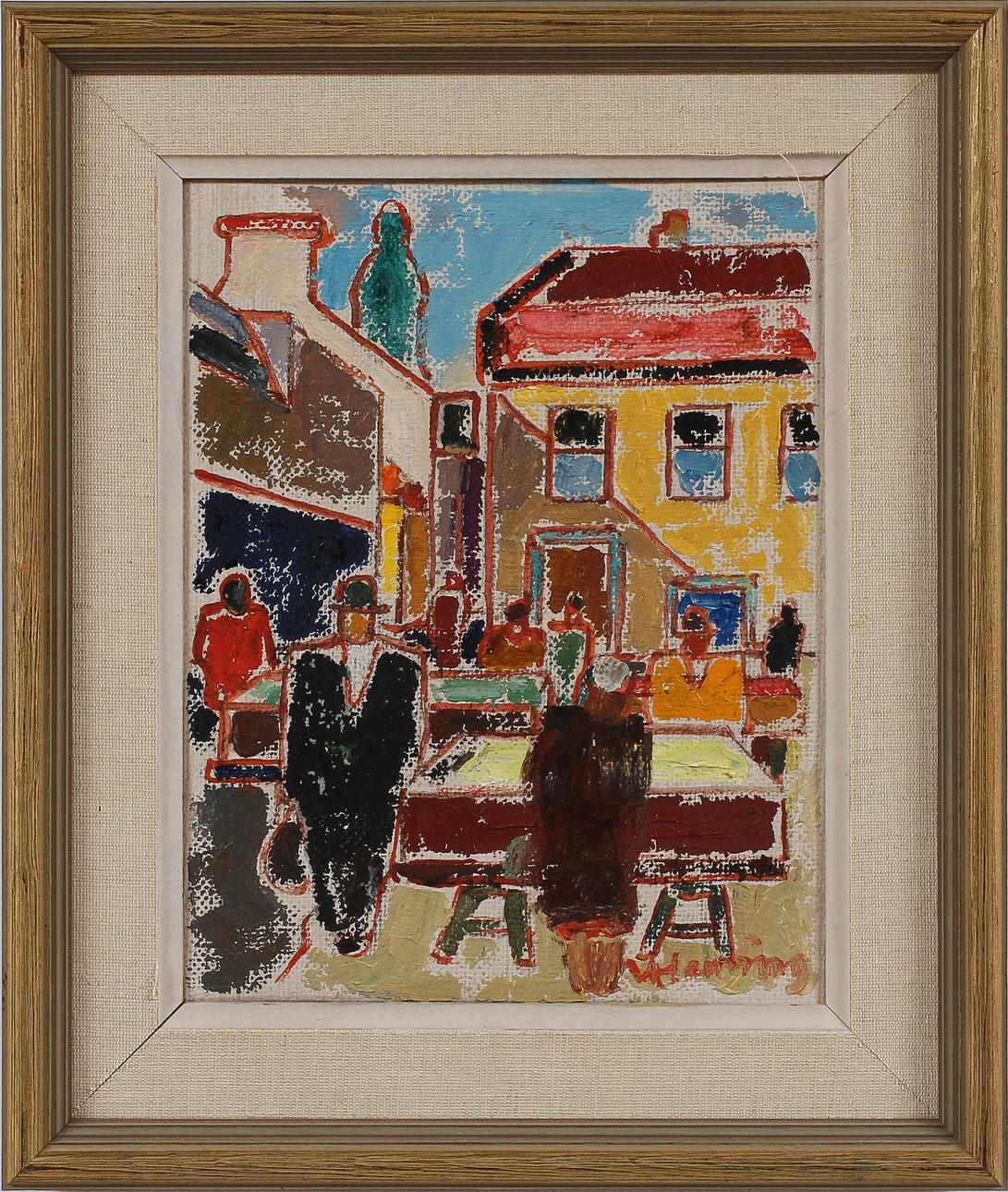 WILHELM HENNING. Olja på duk, signerad.