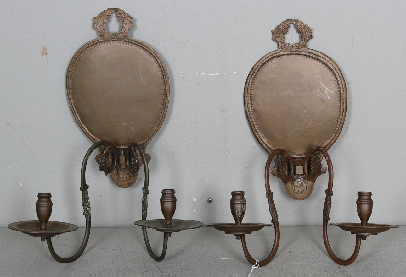 VÄGGPLÅTAR, metall, sannolikt Tyskland, 1800-tal.