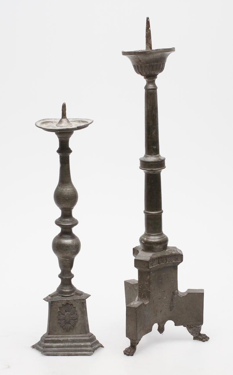 ALTARSTAKAR, 2 st, tenn, 1800-tal.