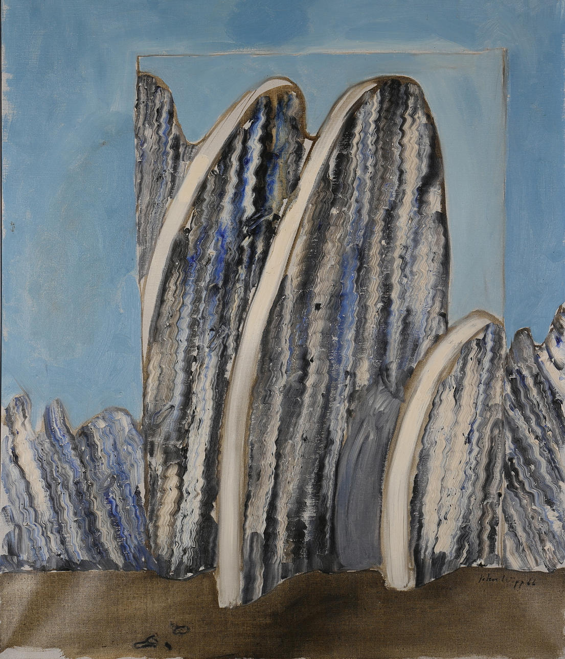 JOHN WIPP. "Skruvberg. Olja på duk. Signerad och daterad -66.