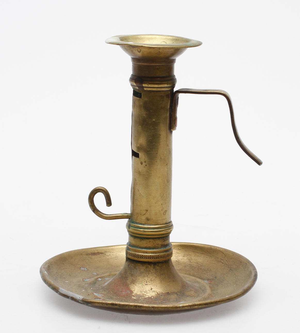 NATTLJUSSTAKE, mässing, 1700/1800-tal.