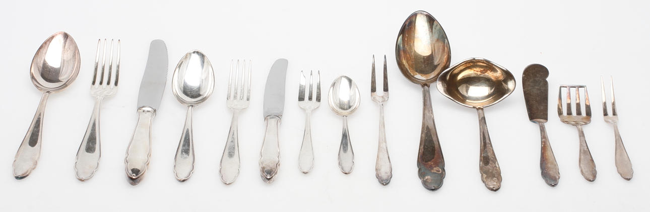 BESTICK, 62 delar, nysilver, Bruckmann.