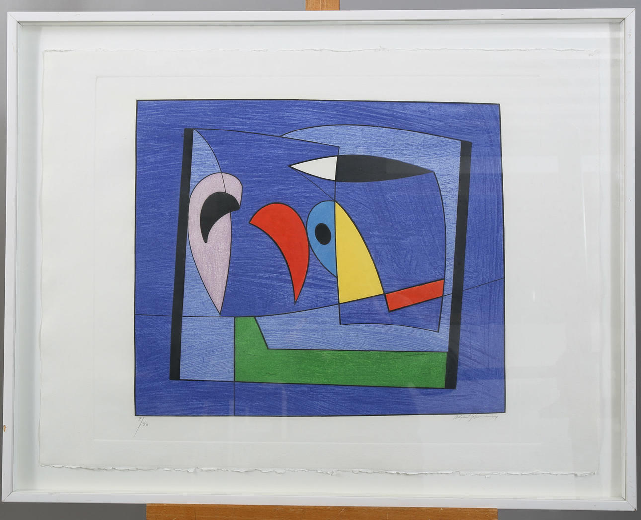 ALBERT JOHANSSON. Farblithographie, nummeriert 7/90, signiert.