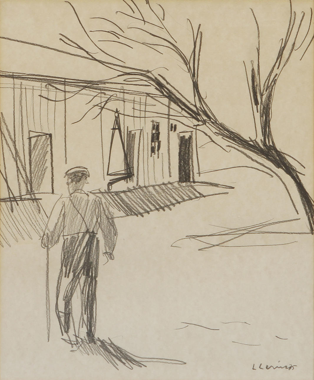 LARS LERIN. mand for træ, tegning, tegn o dato -75.