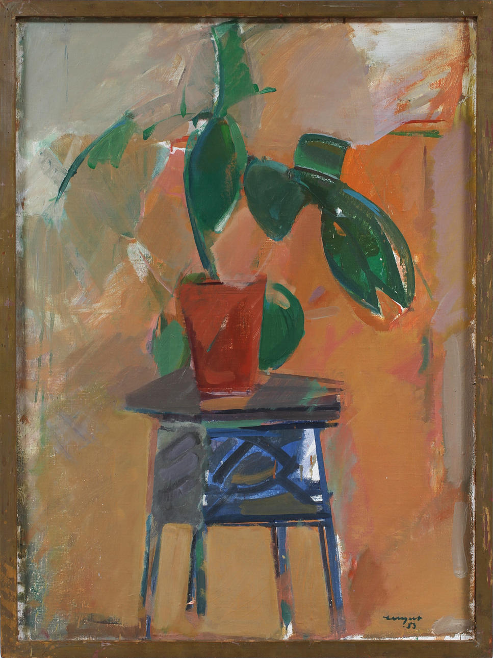 OLLE LANGERT. Olja på duk, signerad.