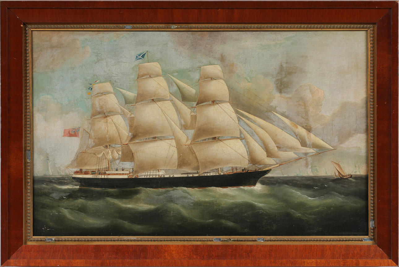 OKÄND KONSTNÄR. Olja på duk, 1800-tal.