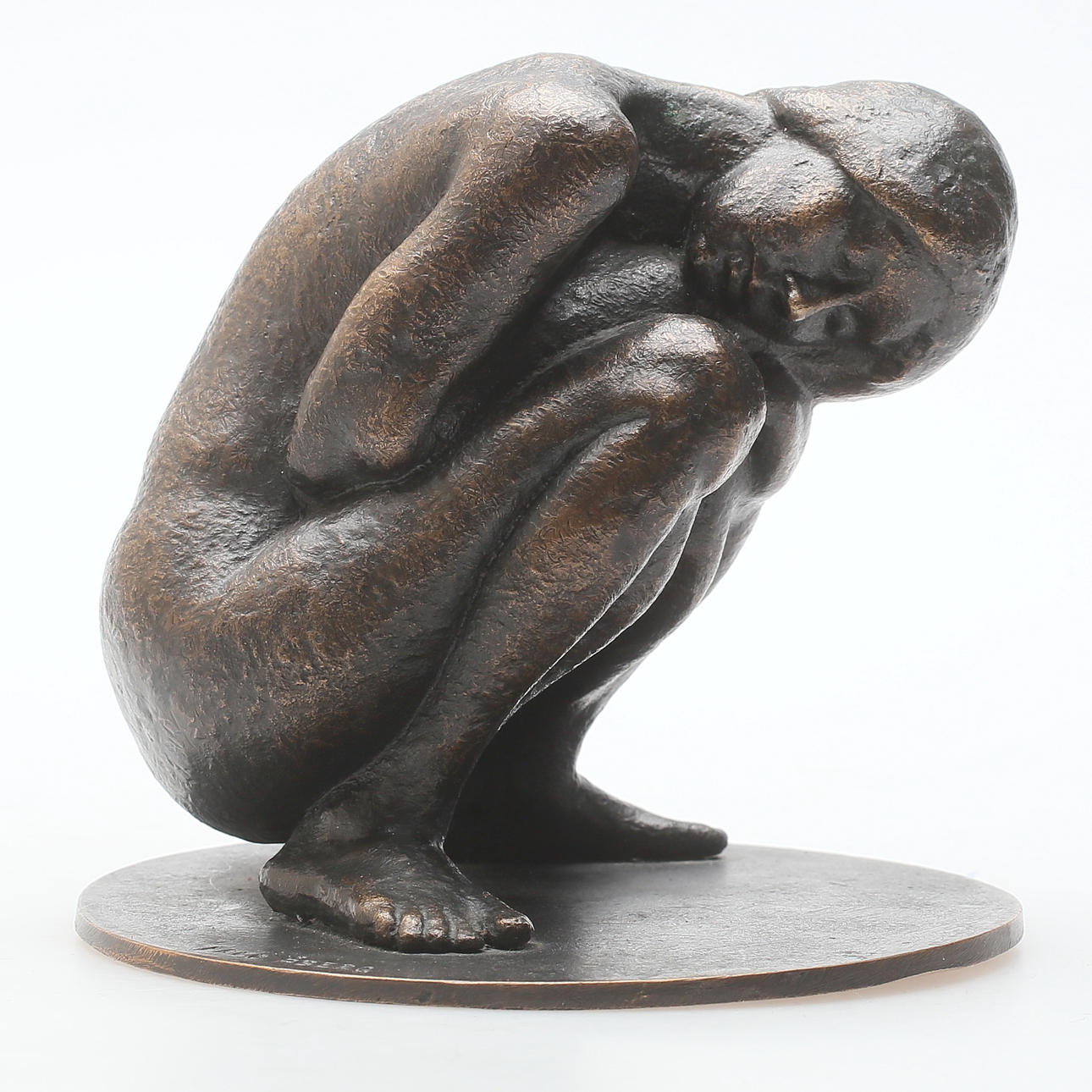 FRED ÅBERG. SCULPTURE, female study, bronze, signed.