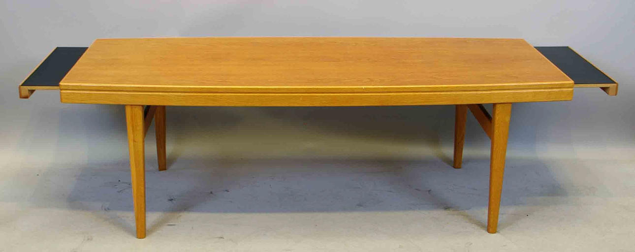 SOFFBORD med utdragsskivor, teak.