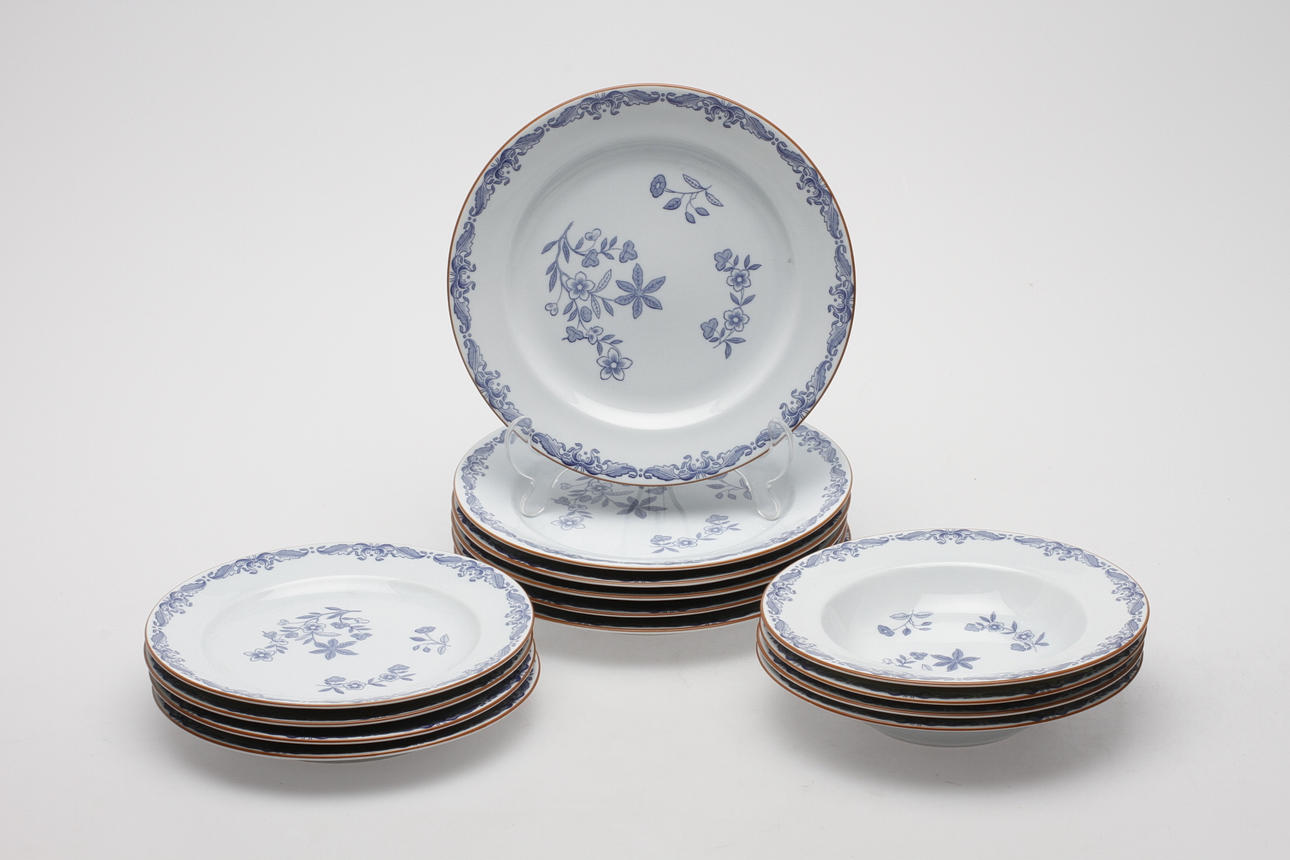 SERVISDELAR, 14 delar, porslin, "Ostindia", Rörstrand.