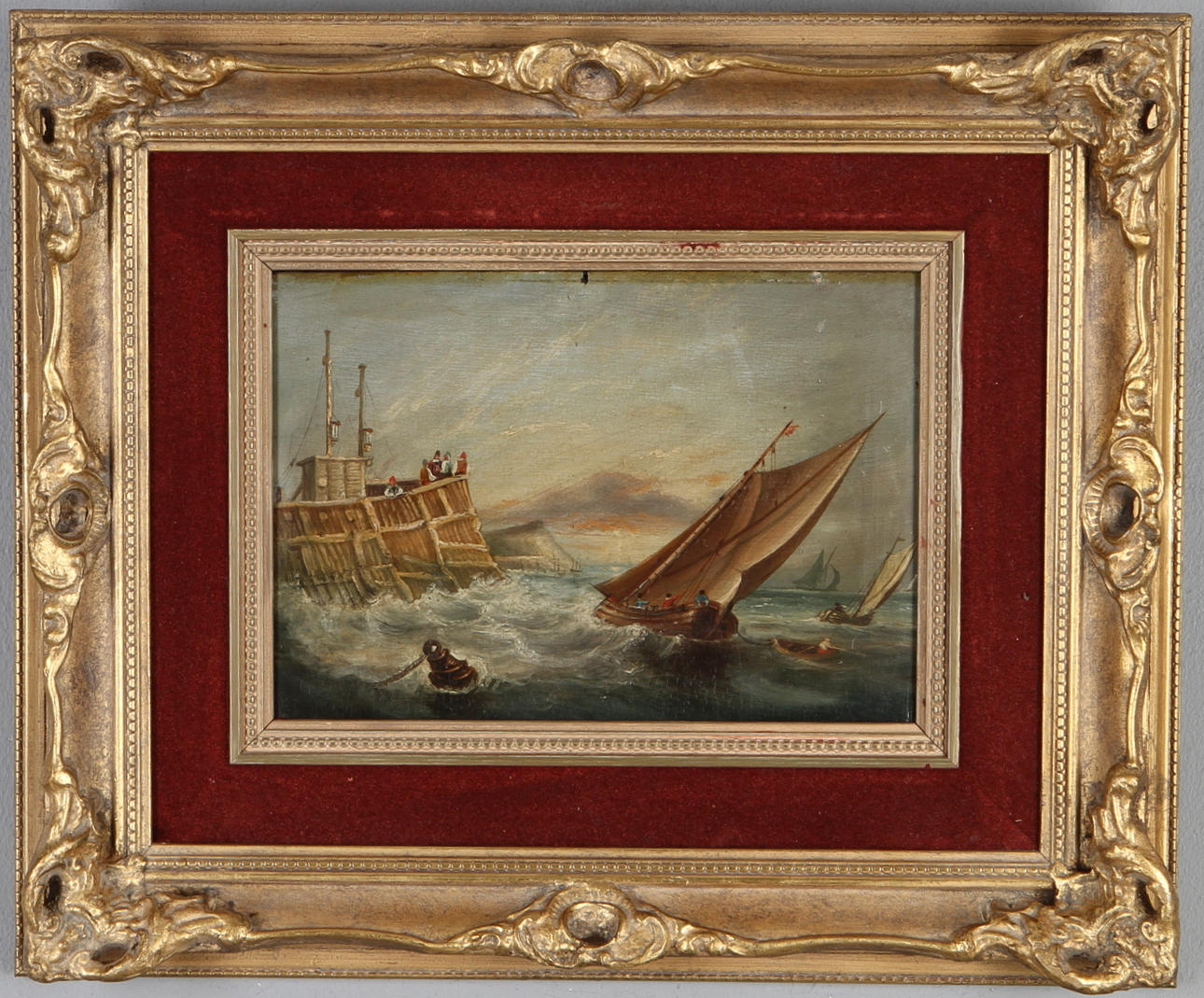 OKÄND KONSTNÄR. Kopia efter William Turner, olja på pannå.