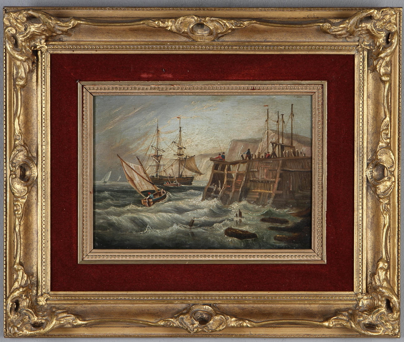 OKÄND KONSTNÄR. Kopia efter William Turner, olja på pannå.