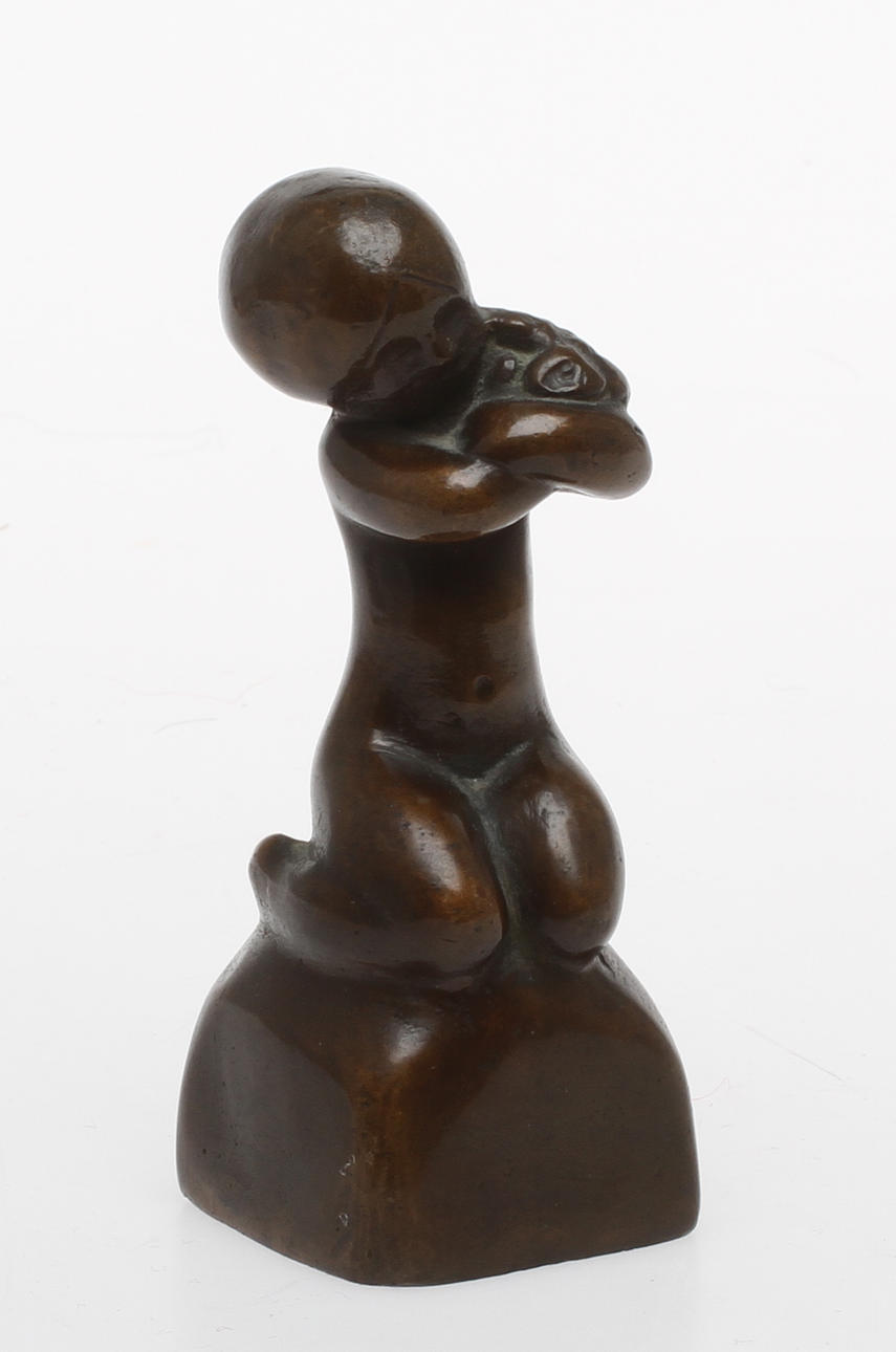 ANDERS OLSON. Figurin, brons, signerad.