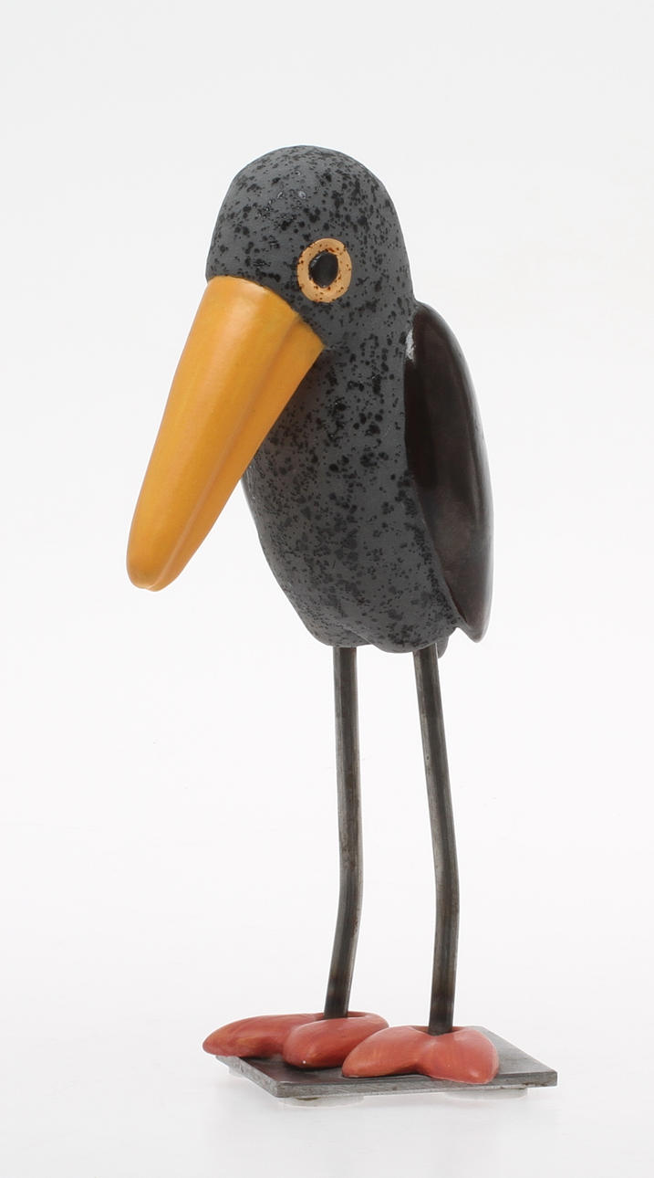 FIGURIN, Fågel, keramik på metallstomme, Ritva Karlsson.