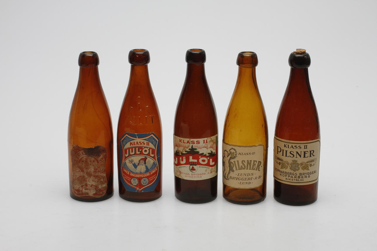 ÖL- och PILSNERFLASKOR, 5 st.