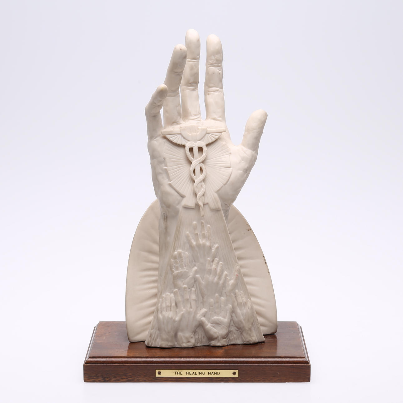 LASZLO ISPANKY, "The healing hand", signed figure.
