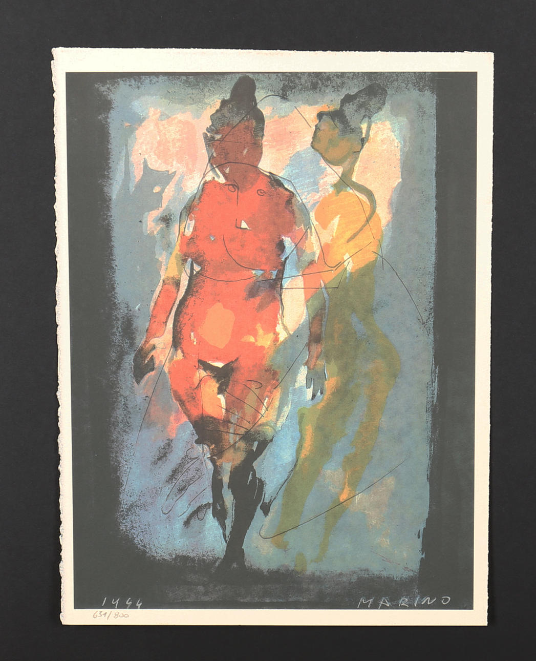 MARINIO MARINI. EFTER. Fondale. Färgserigrafi. Signead Marino i trycket. 631/800.