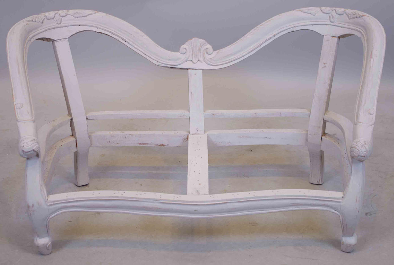 SOFFA, stomme till barnsoffa, gråmålad, rokokostil.