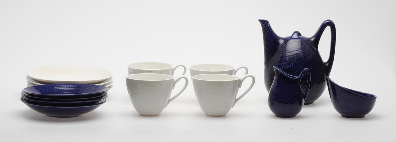 TESERVIS, 15 delar, Blå eld, Rörstrand.