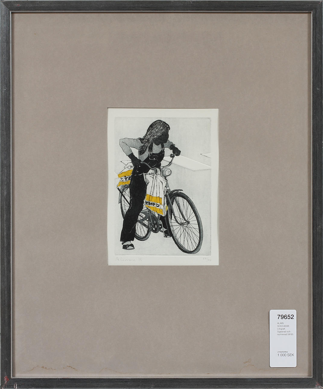 ALAIN SOUCASSE. Litografi. Signerad och numrerad 59/95.