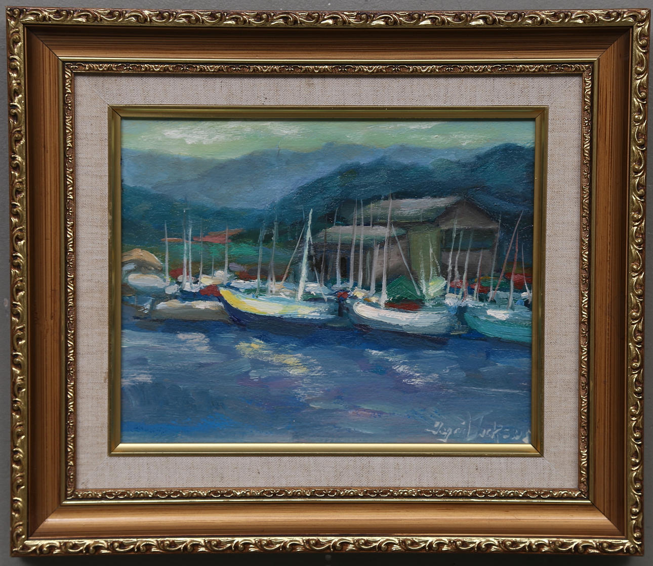 OIDENTIFIERAD KONSTNÄR. Oil on Board, signed Ingrid Jackson.