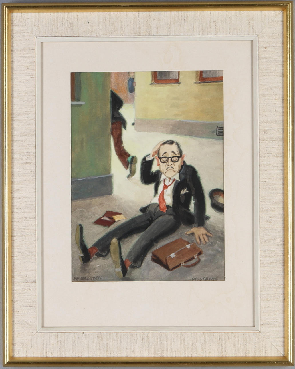 HARALD SKOGSBERG. En bagatell (Geijer), blandteknik, signerad.