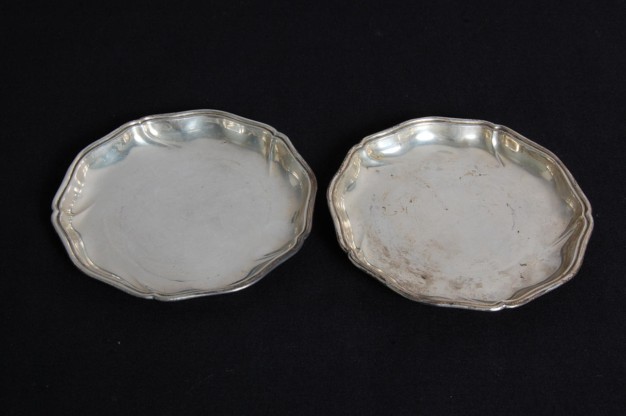 FLASKUNDERLÄGG, silver, vikt 108 g.