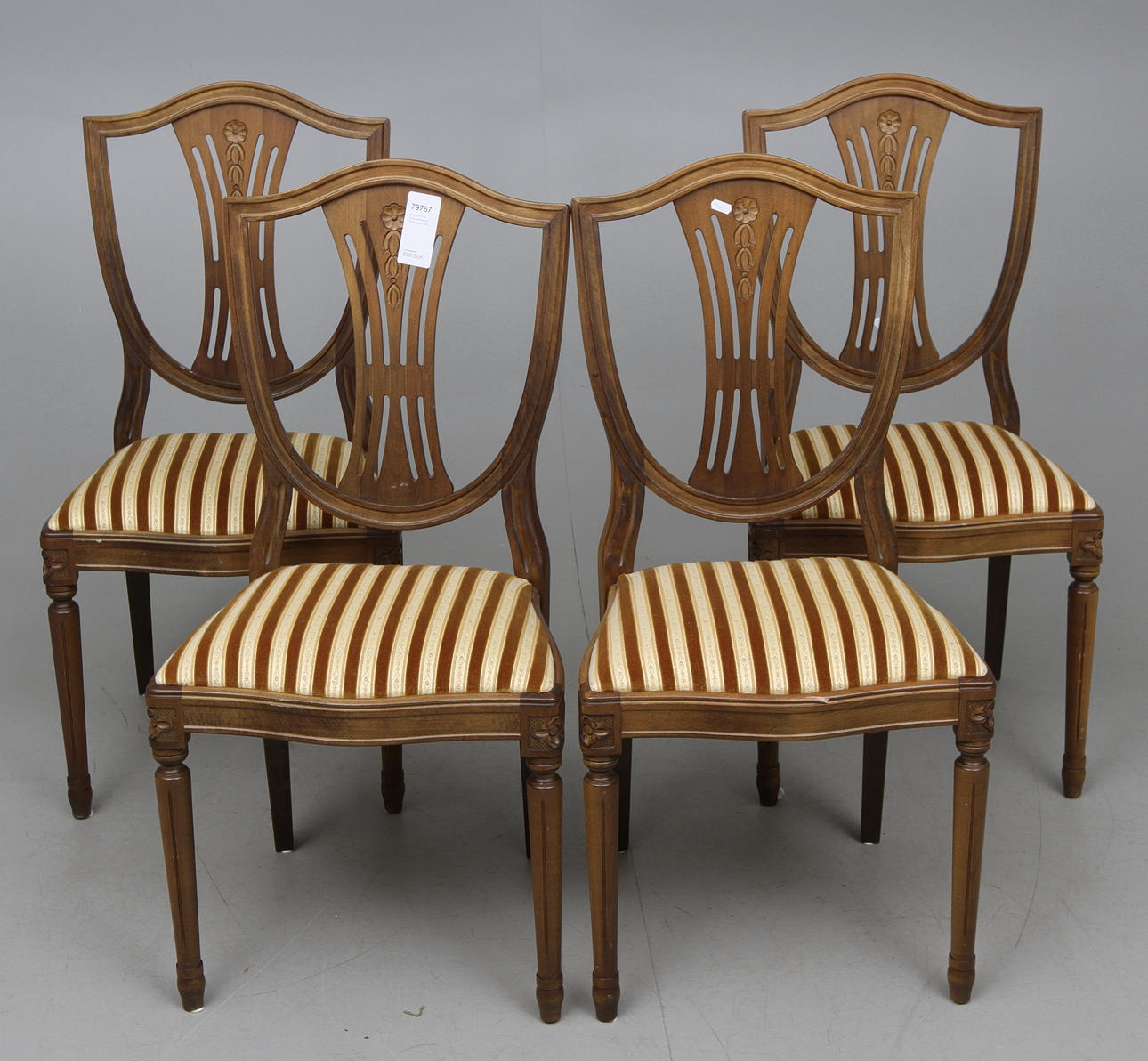 STOLAR 4 st. Gustaviansk stil 1900-talets slut.