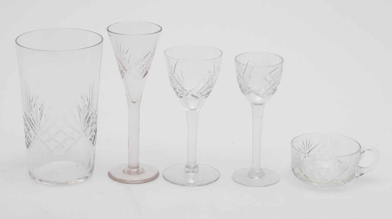 GLASSERVIS, 39 delar, "Helga", Sverige.