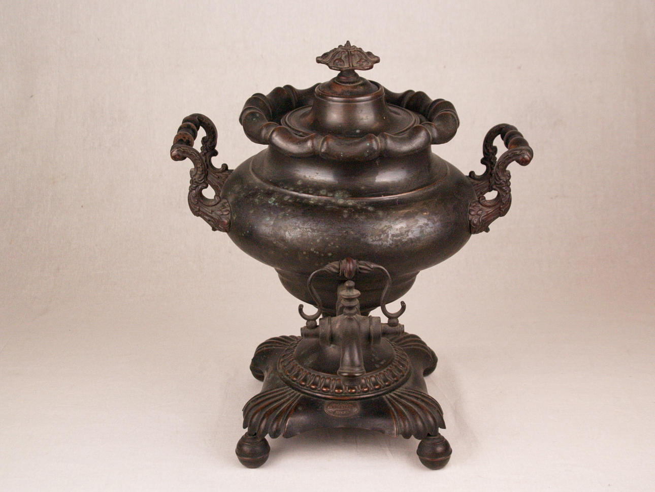 SAMOVAR - OMKRING 1900, KOPPAR/METALL.