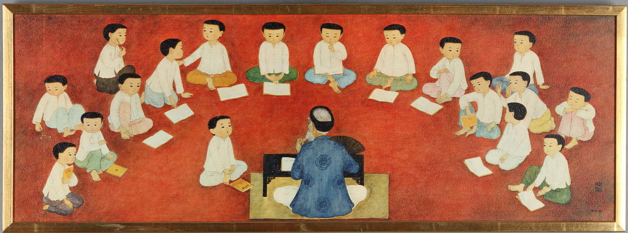 TRUNG THU MAI. Lektion, oljetryck.