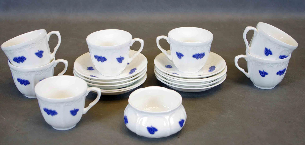 KAFFESERVISDELAR, "Blå Blom", Gustavsberg/Rörstrand.