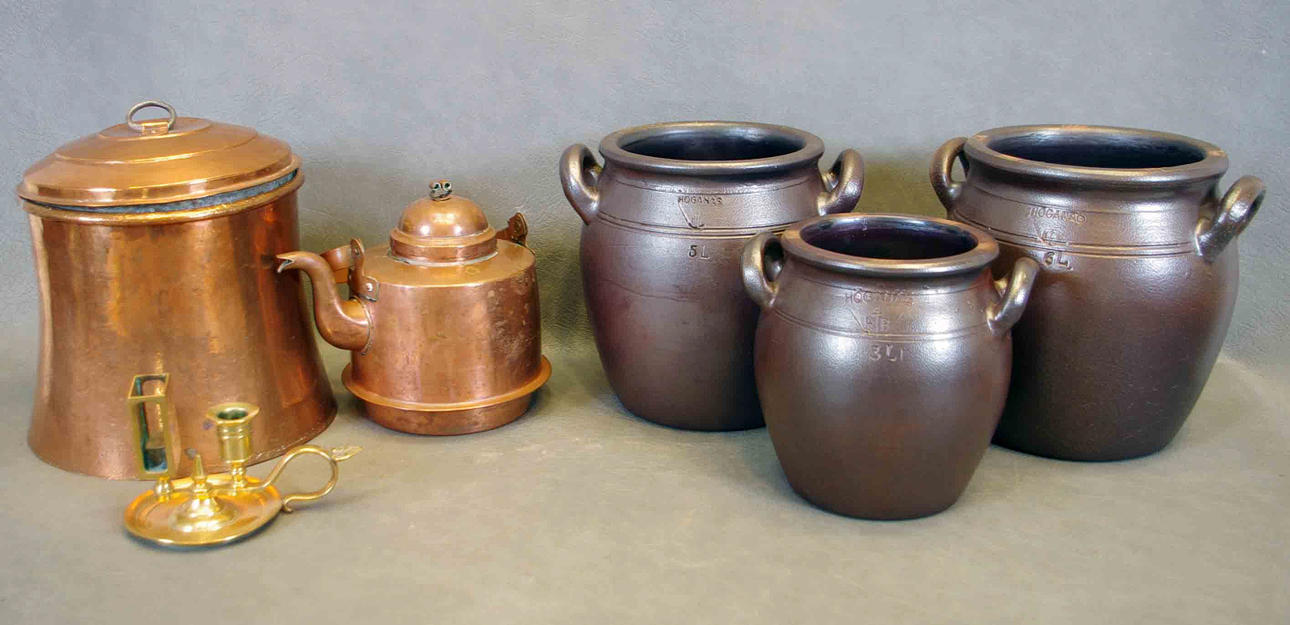 3 KRUS, KANNA, HINK SAMT LJUSSTAKE.