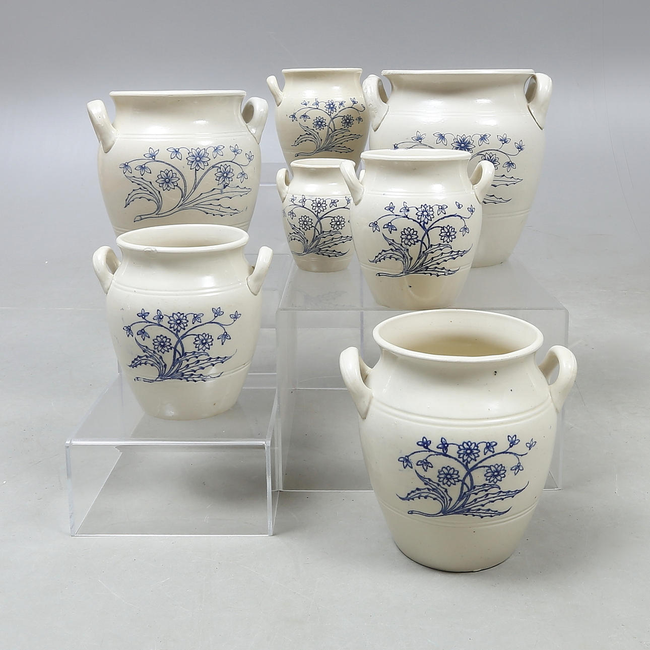 JAM MUG, 7 pieces, ceramic, 1900s.