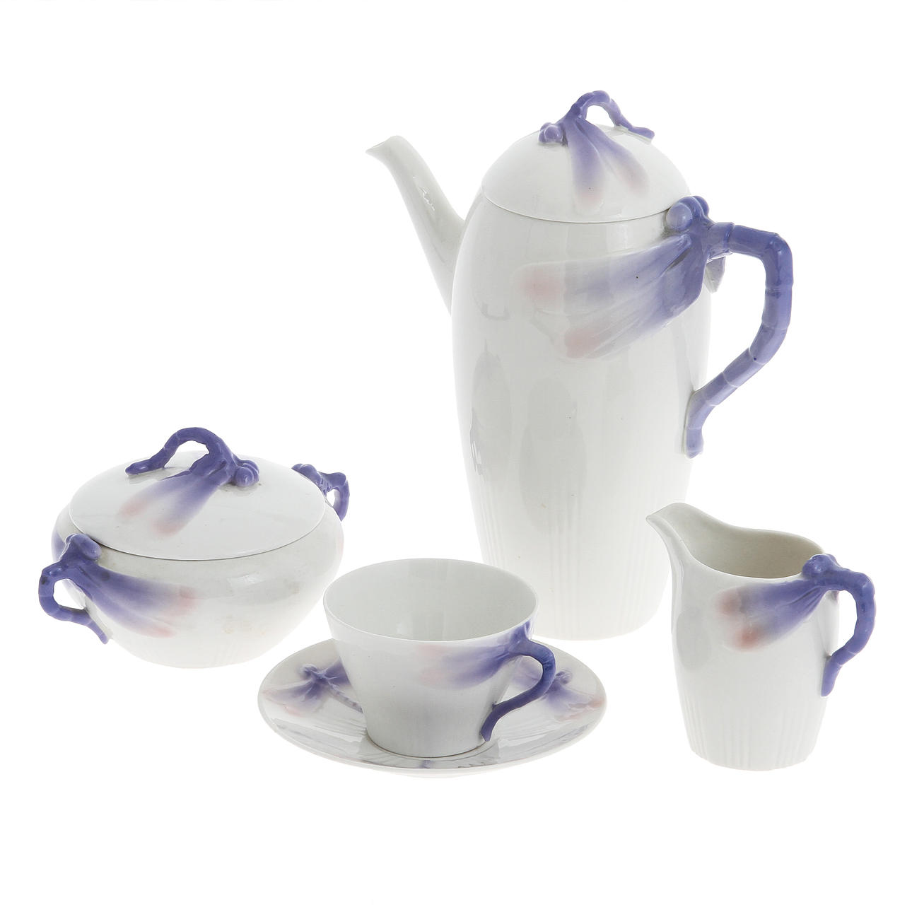 ALF WALLANDER. Kaffeservis, 21 delar, "Trollsländan"..