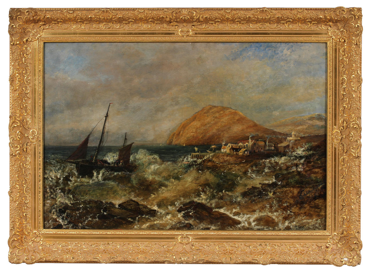 OKÄND KONSTNÄR. Olja på duk, otydlig signatur.