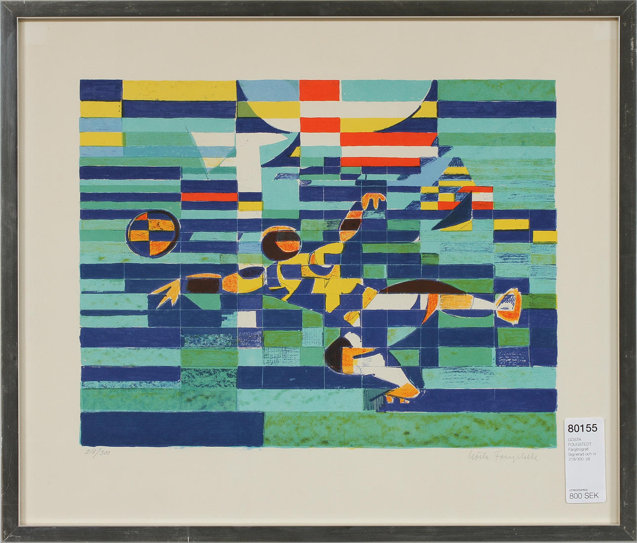 GÖSTA FOUGSTEDT. Färglitografi. Signerad och nr 218/300.