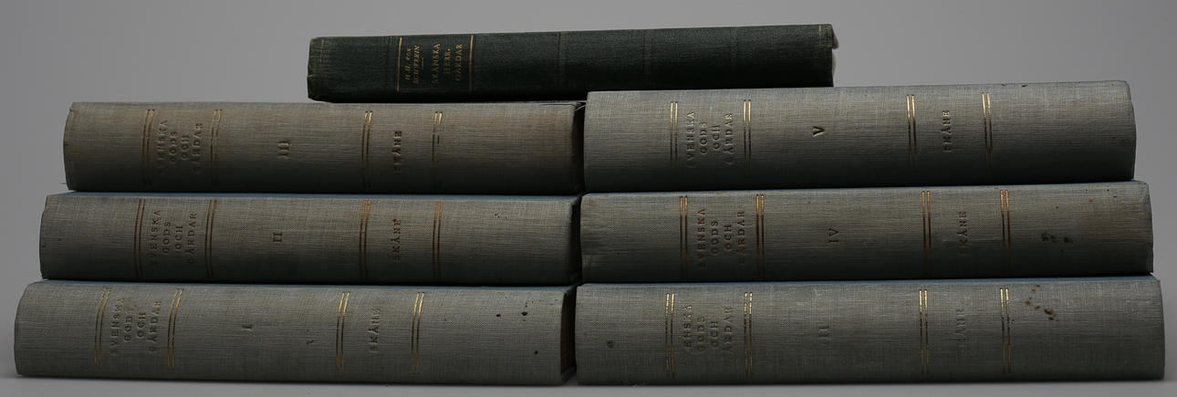 SVENSKA GODS OCH GÅRDAR, Skåne 1-5 samt Skånska herrgårdar (7).