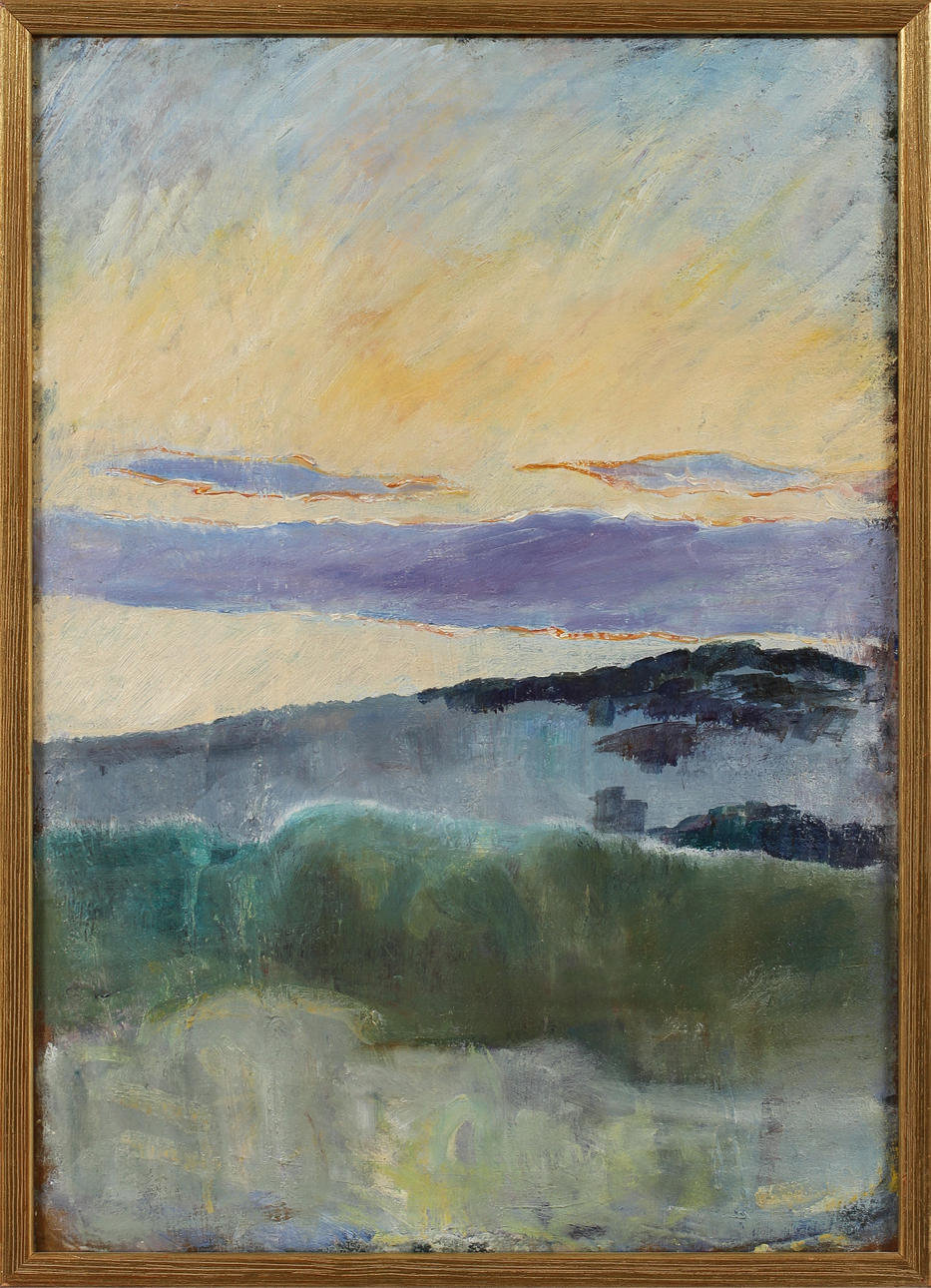 ELNA NILSON. Olja på duk.