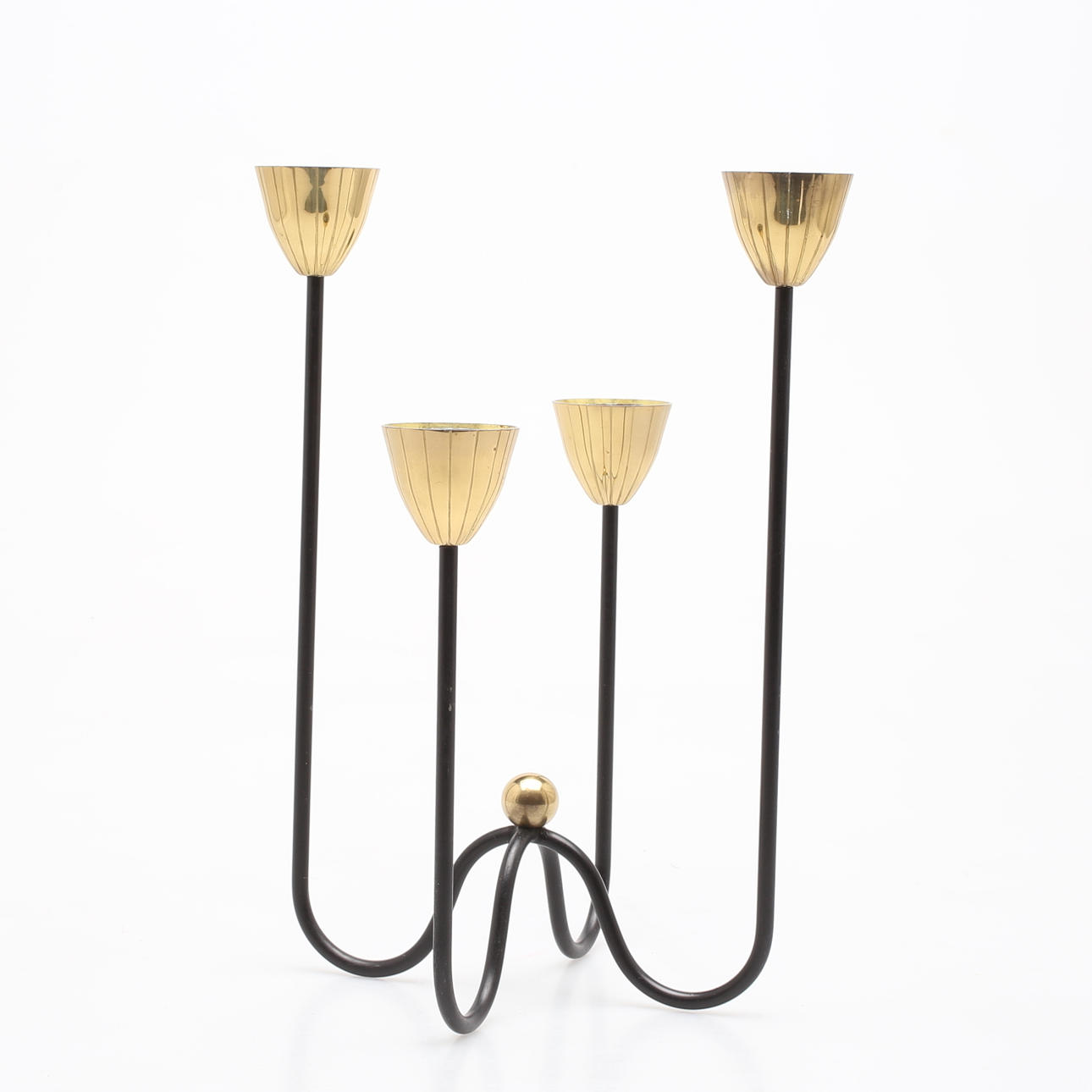 GUNNAR ANDER. Ljusstake, 4 armad, Ystad Metall.